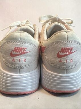 Nike Women's White Sneakers with pink Accents